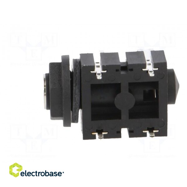 Socket | Jack 6,3mm | female | mono | ways: 2 | angled 90° | THT | tinned image 3