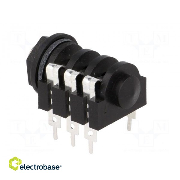Socket | Jack 6,3mm | female | stereo,with double switch | ways: 3 image 4