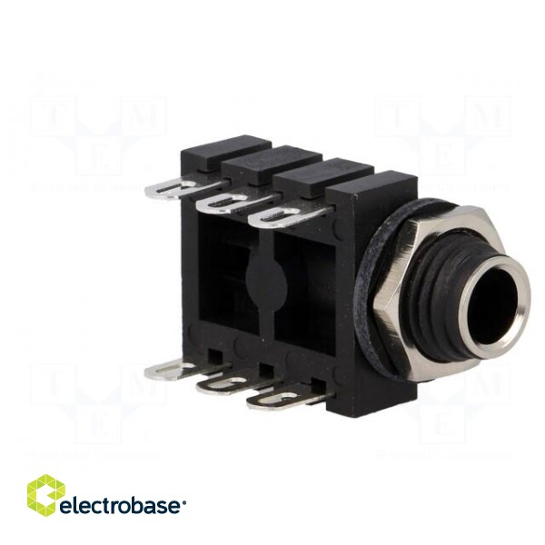 Socket | Jack 6,3mm | female | stereo,with double switch | ways: 3 image 8