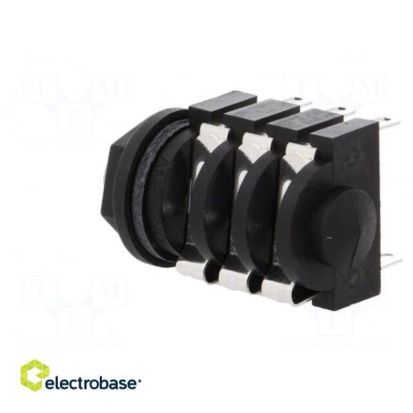 Socket | Jack 6,3mm | female | stereo,with double switch | ways: 3 image 4
