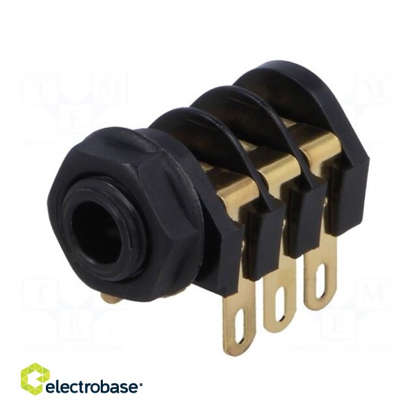 Socket | Jack 6,3mm | female | stereo,with triple switch | ways: 3 image 1