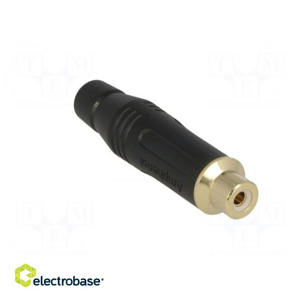 Connector: RCA | plug | female | straight | soldering | black | for cable image 8