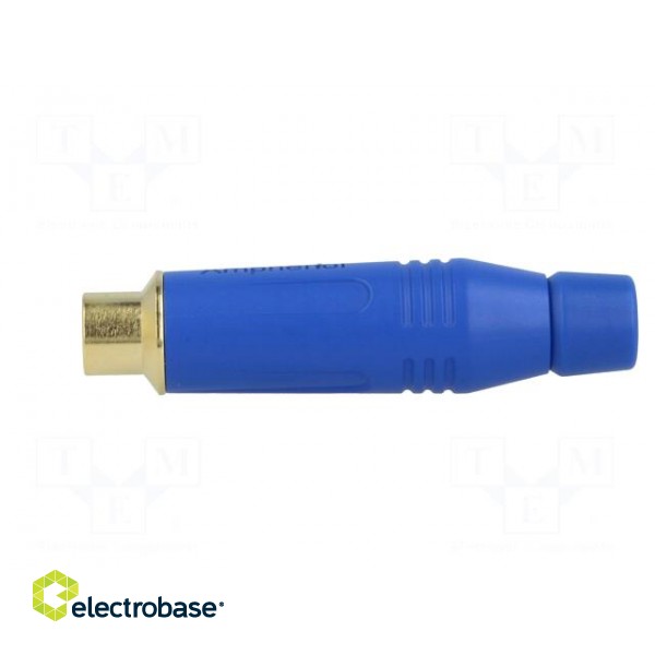 Plug | RCA | female | straight | soldering | blue | gold-plated | 3÷7mm фото 3
