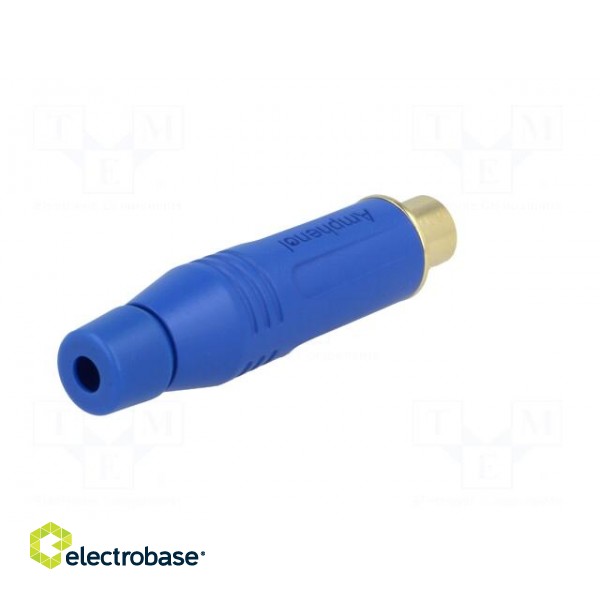 Plug | RCA | female | straight | soldering | blue | gold-plated | 3÷7mm фото 6