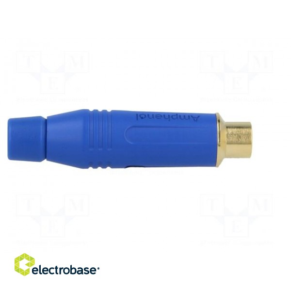 Plug | RCA | female | straight | soldering | blue | gold-plated | 3÷7mm image 7