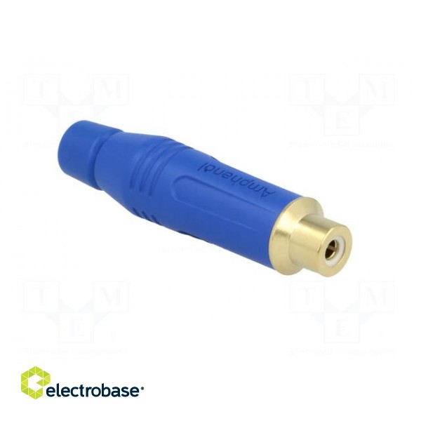 Plug | RCA | female | straight | soldering | blue | gold-plated | 3÷7mm фото 8