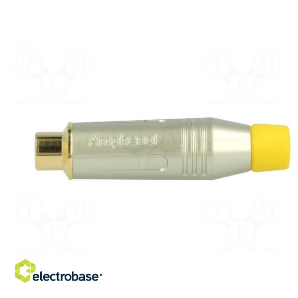 Plug | RCA | female | straight | soldering | grey | gold-plated | 3÷7mm paveikslėlis 3