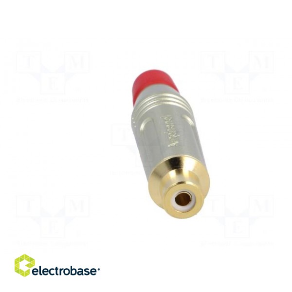 Plug | RCA | female | straight | soldering | grey | gold-plated | 3÷7mm paveikslėlis 9