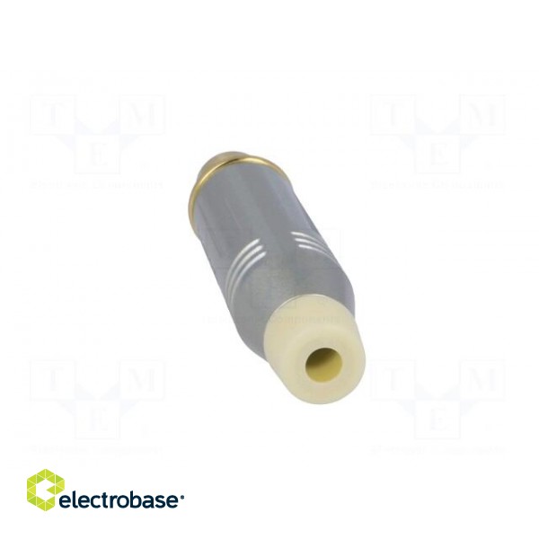 Plug | RCA | female | straight | soldering | grey | gold-plated | 3÷7mm image 5