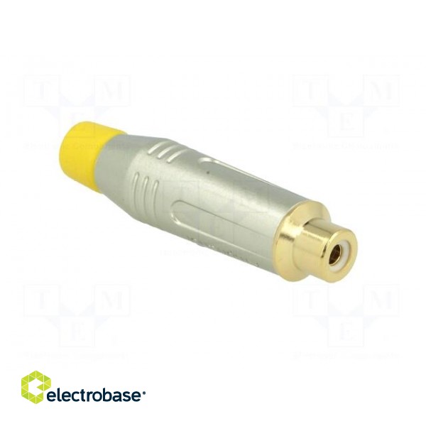 Plug | RCA | female | straight | soldering | grey | gold-plated | 3÷7mm image 8