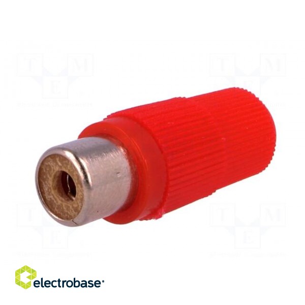 Plug | RCA | female | straight | soldering | red | for cable image 2