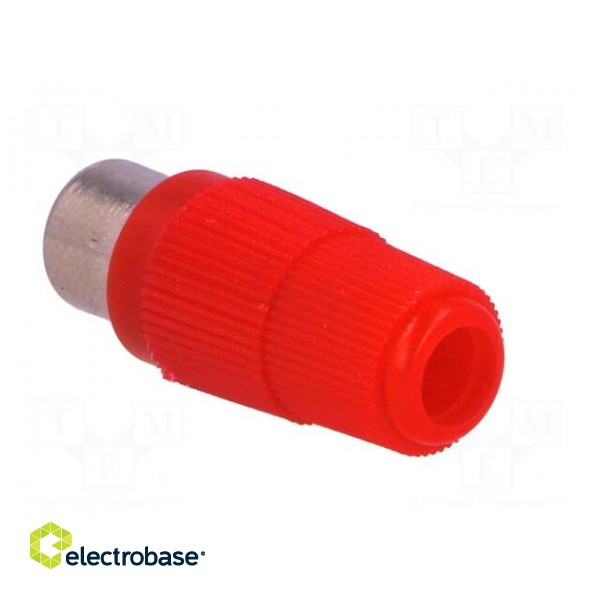 Plug | RCA | female | straight | soldering | red | for cable image 4