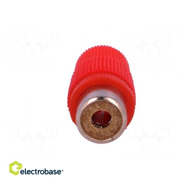 Plug | RCA | female | straight | soldering | red | for cable image 9