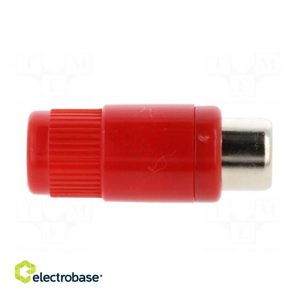 Plug | RCA | female | straight | soldering | red | nickel plated image 7