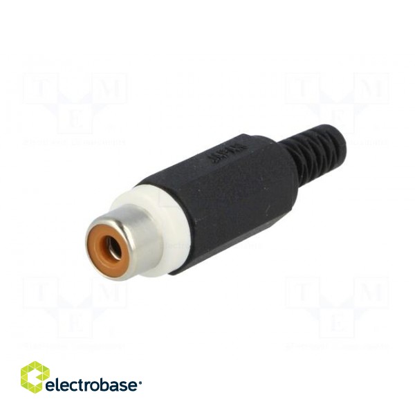 Plug | RCA | female | with strain relief | straight | soldering фото 2