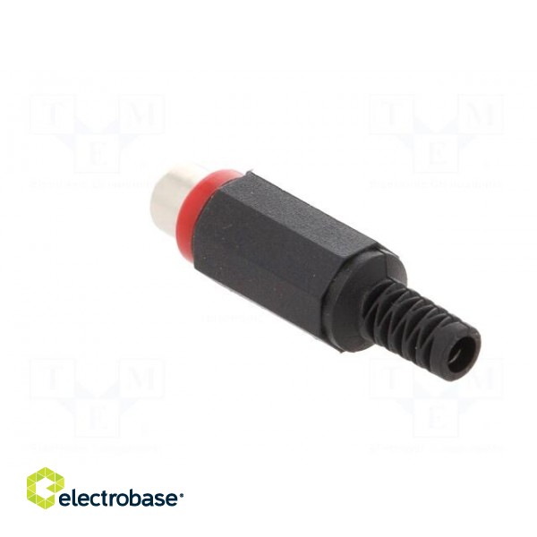 Plug | RCA | female | with strain relief | straight | soldering фото 4