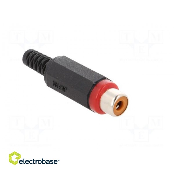Plug | RCA | female | with strain relief | straight | soldering фото 8