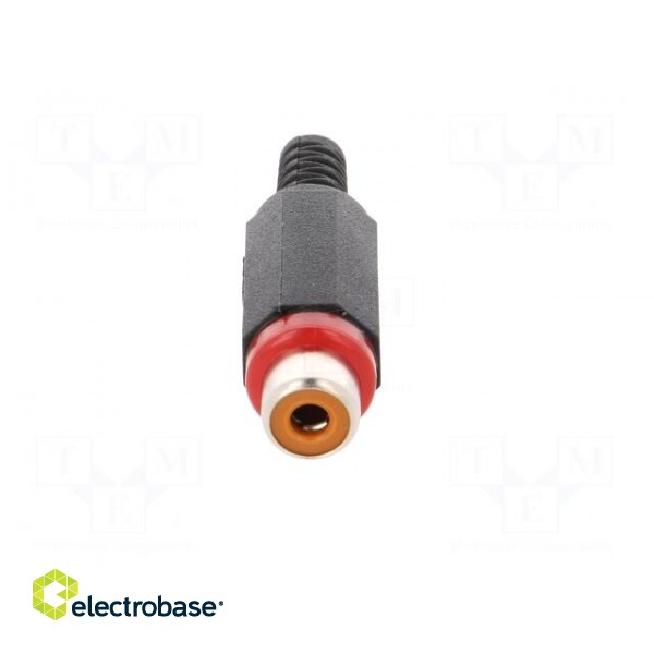Plug | RCA | female | with strain relief | straight | soldering фото 9