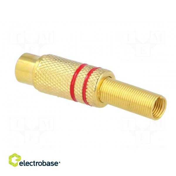 Plug | RCA | female | with strain relief | straight | soldering | 5mm image 4