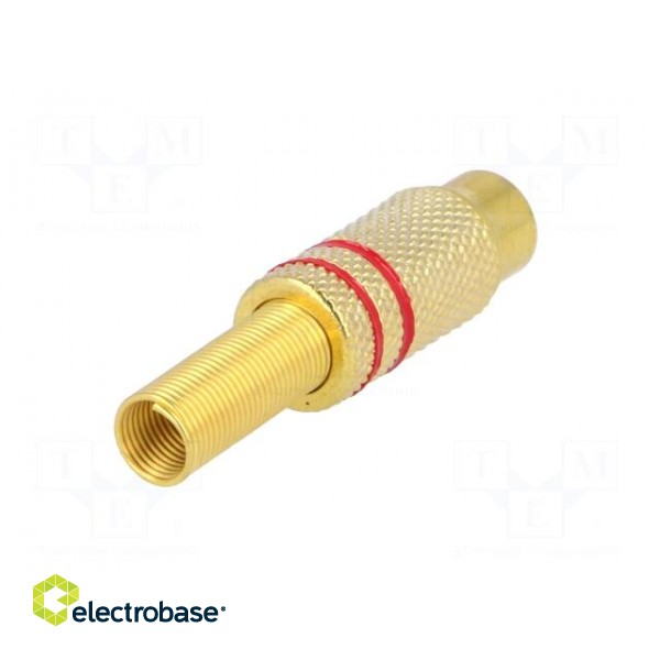 Plug | RCA | female | with strain relief | straight | soldering | 5mm image 6
