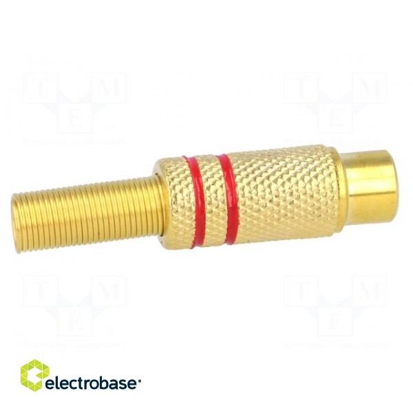 Plug | RCA | female | with strain relief | straight | soldering | 5mm paveikslėlis 7