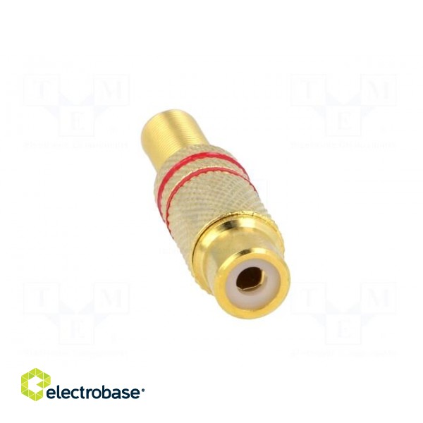 Plug | RCA | female | with strain relief | straight | soldering | 5mm paveikslėlis 9