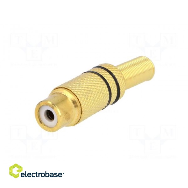 Plug | RCA | female | with strain relief | straight | soldering | 5mm фото 2