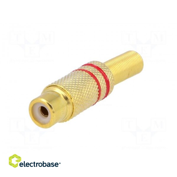 Plug | RCA | female | with strain relief | straight | soldering | 5mm фото 2