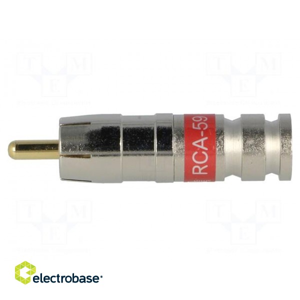 Plug | RCA | male | compression | Cable: RG59 | 75Ω | 3GHz paveikslėlis 3