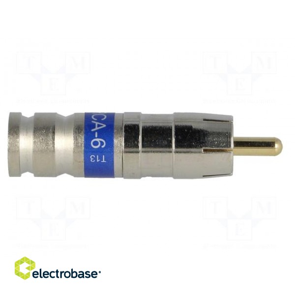 Plug | RCA | male | compression | Cable: RG6 | 75Ω | 3GHz фото 7