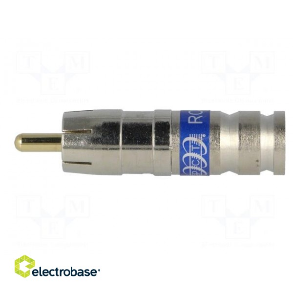Plug | RCA | male | compression | Cable: RG6 | 75Ω | 3GHz paveikslėlis 3