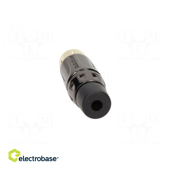 Plug | RCA | male | short | straight | soldering | black | gold-plated image 5