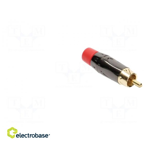 Plug | RCA | male | short | straight | soldering | black | gold-plated фото 8