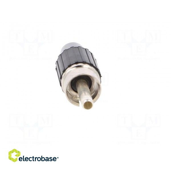 Plug | RCA | male | straight | soldered | black | brass | for cable image 9