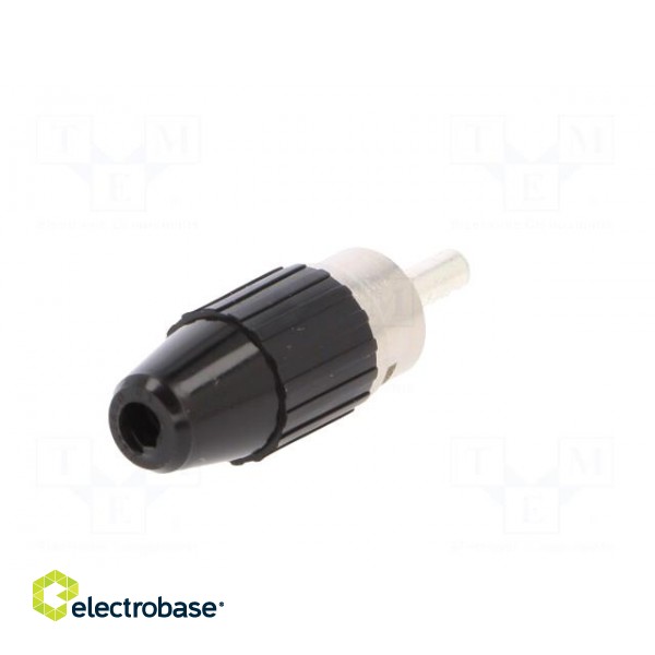 Plug | RCA | male | straight | soldered | black | brass | for cable image 6