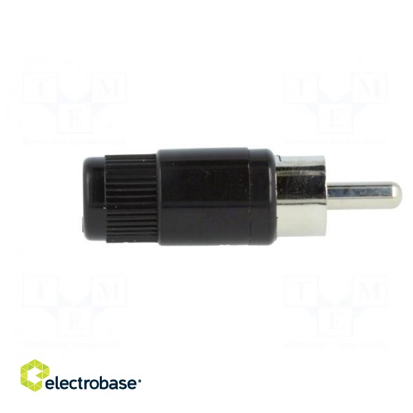 Plug | RCA | male | straight | soldering | black | nickel plated image 7