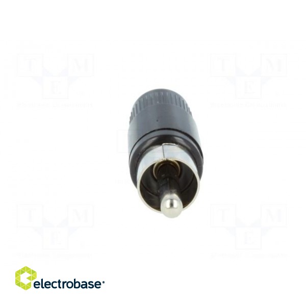 Plug | RCA | male | straight | soldering | black | nickel plated image 9