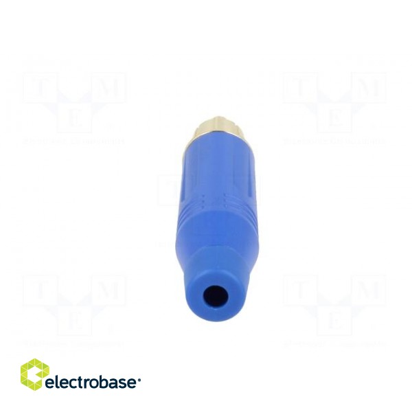 Plug | RCA | male | straight | soldering | blue | gold-plated | for cable фото 5