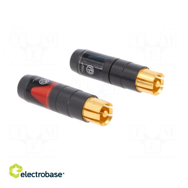 Plug | RCA | male | straight | soldering | gold-plated | for cable paveikslėlis 8