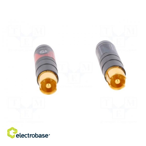 Plug | RCA | male | straight | soldering | gold-plated | for cable фото 9