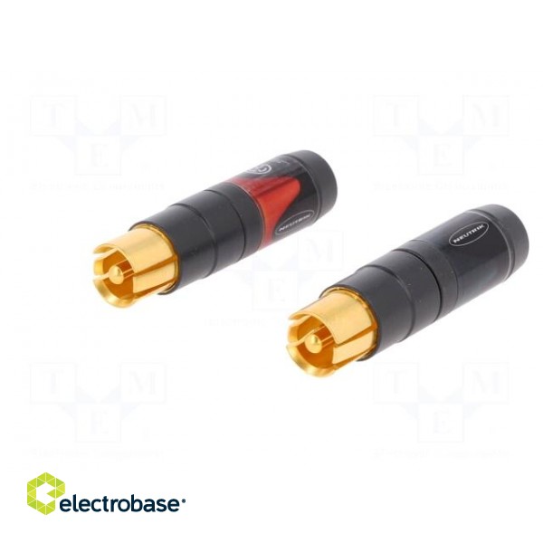 Plug | RCA | male | straight | soldering | gold-plated | for cable image 2