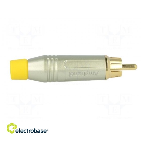 Plug | RCA | male | straight | soldering | grey | gold-plated | for cable фото 7