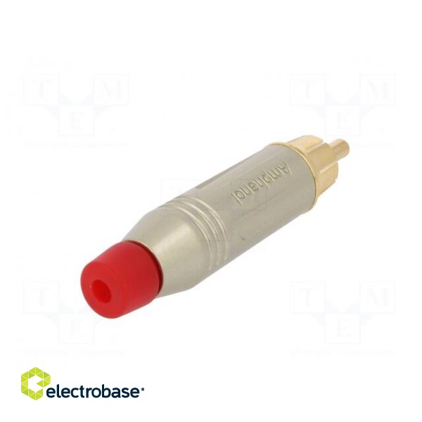 Plug | RCA | male | straight | soldering | grey | gold-plated | for cable фото 6