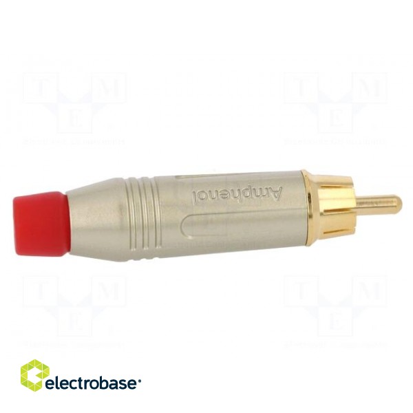 Plug | RCA | male | straight | soldering | grey | gold-plated | for cable фото 7