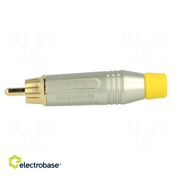 Plug | RCA | male | straight | soldering | grey | gold-plated | for cable фото 3