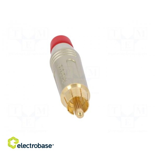 Plug | RCA | male | straight | soldering | grey | gold-plated | for cable paveikslėlis 9