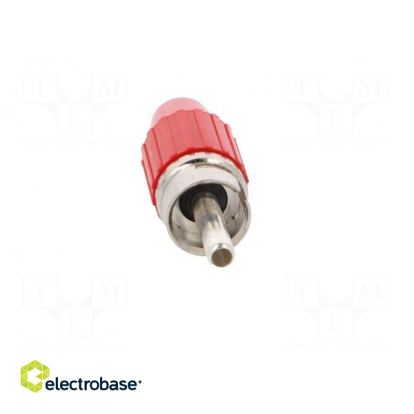 Plug | RCA | male | straight | soldering | red | brass | Enclos.mat: acetal image 9