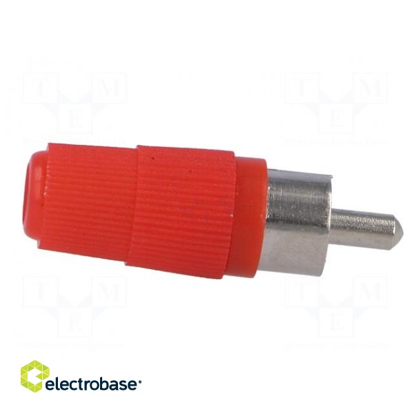 Plug | RCA | male | straight | soldering | red | for cable image 7