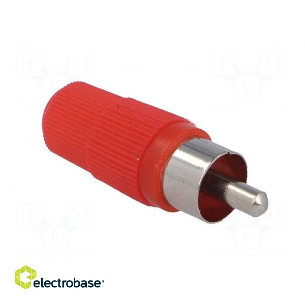 Plug | RCA | male | straight | soldering | red | for cable фото 8