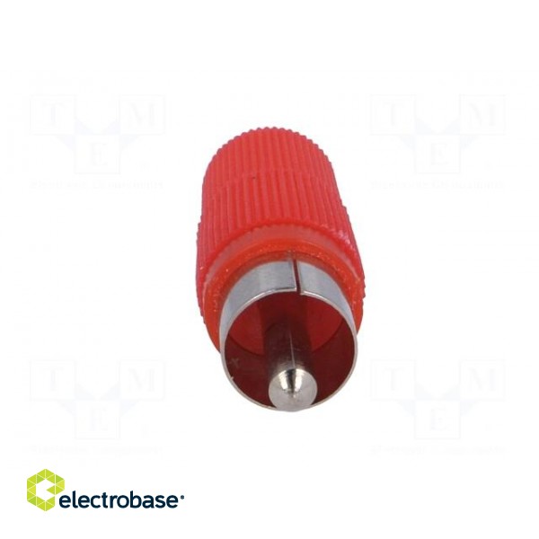 Plug | RCA | male | straight | soldering | red | for cable image 9